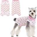 Coppthinktu Recovery Suit for Dogs After Surgery, Dog Onesie Surgery Recovery Suit for Female Spay, Soft Male Surgical Pajamas Bodysuits for Small Medium Puppy to Anti Licking Dog Cone Alternative (Large)