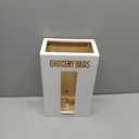 Extra Large White Bamboo Grocery Bag Holder for Plastic Bags, Under Sink Cabinet or Wall Mounted Organizer, Space-Saving Bag Dispenser for Kitchen, Pantry, Laundry Room, Garage