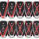 3 4 Button TPU Key Fob Shell Cover for Chevy Volt 2016 2017 2018 2019 2020 2021 EV EUV 2022 2023 2024 Bolt Spark Traverse Trailblazer LT Trax Sonic Equinox 2018-2021 (engine start 4 button white)