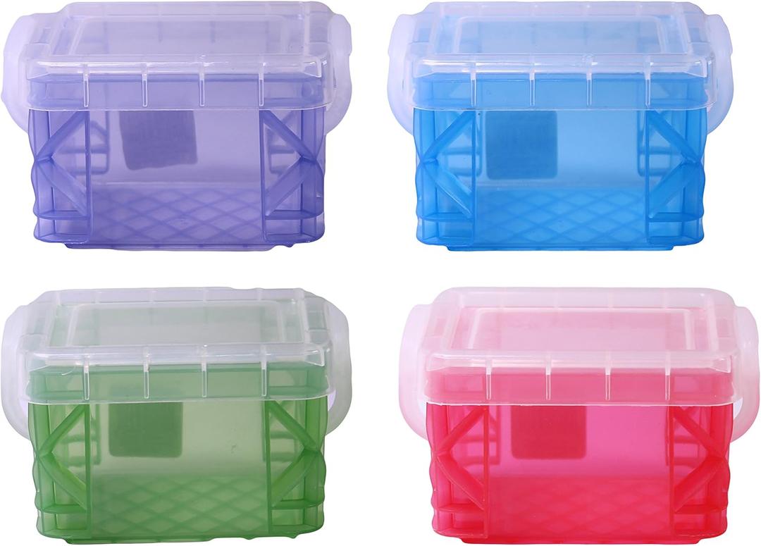 Super Stacker Pixie Box, 4 Pack, Assorted Colors,Multi-Colored,34366