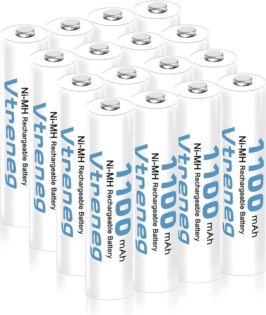 16 Pack Long Lasting Rechargeable AAA Batteries, Leakproof Ni-MH 1.2V Battery,10 Years Shelf Life