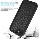 Compatible with iPhone 7/8/SE 2020 Case, Cheetah Print Shockproof Soft TPU Protective Cover for Women Girls, Slim Anti Scratch Leopard Case for iPhone 7/8/SE 2020 4.7 Inch, Black