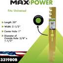 Maxpower 331980B 20-Inch Universal Gold Metal Mulching Blade,yellow