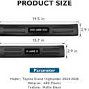 BIBLOZ ABS Material Door Sill Protector Compatible with Toyota Grand Highlander (Include Hybrid) LE/XLE/Limited/Platinum Accessories 2024 2025 2026 Door Sill Guards Trim(Not for Highlander)