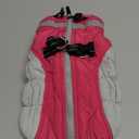 FUAMEY Dog Coat for Small Dogs,Waterproof Dog Winter Jacket with Harness Built in Puppy Cold Weather Coats Reflective Pet Vest with Zipper Warm Fleece Dogs Snowsuit Windproof Pink XS (XS(chest:14in), Rose Red)