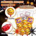 Soulchen 12 Pcs Basketball Birthday Party Balloons Decorations 6 Pcs Basketball Aluminum Foil Balloon 2 Hoop Foil 2#23 Jersey 2 Exploding Star for Birthday Party Sports Themed Decorations
