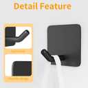 2 x MKO 12 Pack Adhesive Wall Towel Hooks for Bathrooms Small No Damage Stick Hook Stainless Steel Black