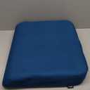 Extra Thick Large Seat Cushion -19 X 17.5 X 4 Inch Gel Memory Foam Cushion with Carry Handle Non Slip Bottom - Pain Relief Coccyx Cushion for Wheelchair Office Chair (Blue (1PACK))