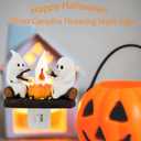 Ghost Campfire Flickering Nightlight for Halloween Indoor Decoration Spooky Ghost Fake Camp Fire Cute Halloween Decor Night Lights Gifts for Kids Family and Friends