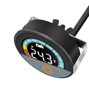 Battery Capacity Voltage Meter Waterproof IP67, 12v 24v 48v 60v 84v Battery Monitor Voltmeter with Alarm LCD Digital Display for Car Motorcycle Truck Boat RV