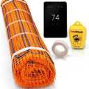 SunTouch TapeMat Electric Under Floor Heating Kit with Command Touch Programmable Thermostat 120V, 2.0' x 10.0' (20 Sq. Ft.), Orange