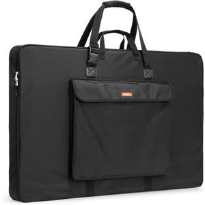 Nicpro Upgrade Art Portfolio Bag 32 x 42'', Waterproof Nylon Artist Bag with Reinforced Side Edges & Adjustable Shoulder Strap, Storage Art Portfolio Case for Artwork Drawing Canvas Photography Poster (32 x 42 inches)