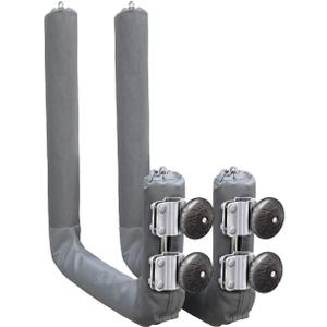 Magma Kayak/SUP Boat Rack R10-626 - 304 Stainless Steel Storage for Kayaks & Paddle Boards - Fits Standard Round Rail - Includes Padding & Tie-Down Points - Quick-Release Knob System
