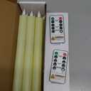 6 Pcs Flameless Taper Candles with Remote Timer, Battery Operated Window Candles, 9.6 inches White Plastic LED Candlesticks, for Halloween Christmas Church Wedding Decor