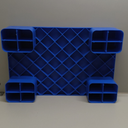 1 Pcs Plastic Pallet Waterproof Storage Pad Lightweight Wear Resistant Basement Pallet for Cargo Cartons Oil Drums Racks Outdoor Grid Indoor Floor Supermarket (23.6 x 15.8 x 4.7 Inch)