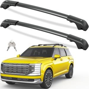 Tuyoung 300lbs Roof Rack Cross Bars Compatible with Hyundai Palisade 2026 with Raised Rails, Lockable Aluminum Roof Rails Crossbars Cargo Bars Canoe Rooftop Cargo Luggage