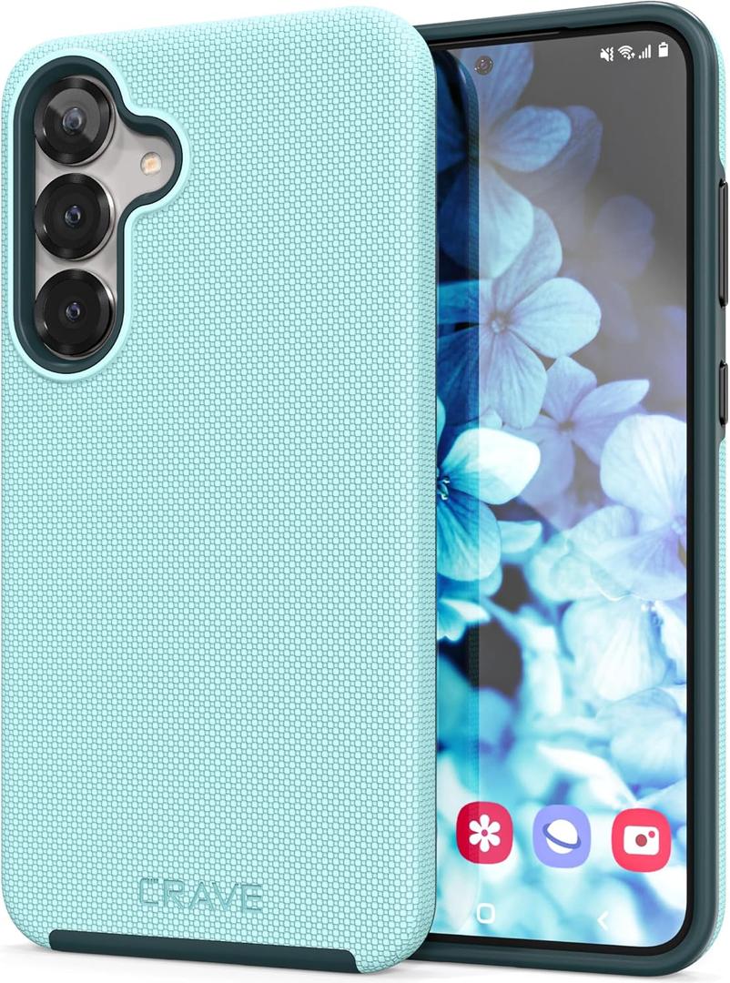 Crave Compatible with Samsung Galaxy S25 Plus Case, Shockproof Protection Dual Layer Case for Samsung Galaxy S25 Plus (6.7 inch) - Aqua