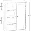 RiverRidge Ashland Collection 1 Door, 3 Drawer, Gray Floor Cabinet,Grey