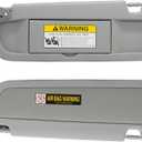 Left Driver Side Sun Visor Replacement Compatible with Honda Civic 2006 2007 2008 2009 2010 2011 Replaces# 83280-SNA-A01ZC Color Clear Gray