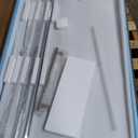 DELAVIN Frameless Tub Shower Door, 56-60" W x 59" H Bathtub Door, 5/16"(8mm) Thick SGCC Certified Clear Tempered Glass with Explosion-Proof Film, Easy to Clean, Stainless Steel Guide Rail, Sliver