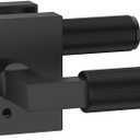 Amerdeco 1 Pack Privacy Door Handles, Matte Black Interior, Knurled Lever, Heavy Duty for Bedroom and Bathroom, Reversible Keyless for Right & Left Side AM0021