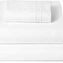 Mellanni Twin Sheets Set - 3 PC Iconic Collection Bedding - Hotel Luxury, Extra Soft, Cooling Bed Sheets - Wrinkle, Fade, Stain Resistant (Twin, White)