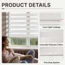 HESTIA Cordless Light Filtering Zebra Blinds, Grey, 51" W x 77" H