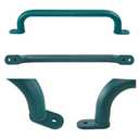 17 Inch Green Metal Safety Playground Handles Pack of 6 - Playset Grab Handles, Swing Sets Hand Grips Grab Rail, Kids Monkey Bar for Indoor Playroom