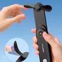 SWEETFULL Portable Handheld Mini Fan with LED Display, 3-in-1 Personal Foldable USB Rechargeable Hand Held Fan & Flashlight for Travel, Lash Eyelash, Cute Small Pocket for Women, Girls