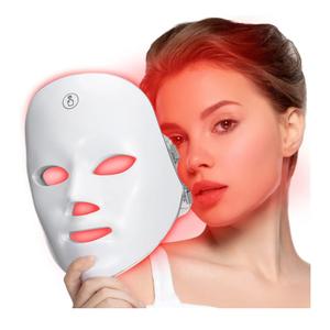 SUERBEATY Red Light Mask For Face, 7-1 Colors Red Light Face Mask, Facial Skincare At Home, Cordless, Portable and Rechargeable