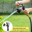 FANHAO Heavy Duty Fireman's Hose Nozzle, Metal Water Nozzle with 8 Spray PatternsHigh Pressure Garden Hose Sprayer with Lever Control and Non-Slip Grip to Water Lawns & Plants, Wash Cars & Clean