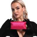 Boutique De FGG Crystal Clutch Purse for Women Formal Evening Bags Party Rhinestone Clutch Bag Wedding Prom Handbags,Mini (Fuch)