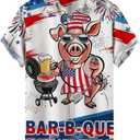 wihnsinop Mens Funky Hawaiian Bowling Shirts Holiday Theme Shirt Button Down Shirts Big and Tall (White, S)