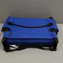 VIVOHOME Stadium Seat with Back Support and Cushion, Portable Bleacher Chair with Cup Holder and Shoulder Strap, Comfortable for Various Sports Events (Blue)