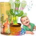 Emoin Dancing Talking Cactus Toy, Cactus Baby Toy Singing Children's Song, Mimicking Recording Repeating What You Say, Educational Interactive Baby Boys Girls Toys (Volume Adjustment)