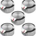 AMI PARTS W11156487 Cooktop Oven Knobs Fit for Kitchen-aid Stove YKFED500ESS5 KFED500EBL03 KFED500EWH03, Replaces 4546228 AP6285576 W10823529 EAP12347719 （5 PCS）