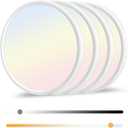 hunhun 4 Pack12 Inch Dimmable LED Flush Mount Ceiling Light Fixture 28W 3200LM 5 Color Temperature in One 3000K to 6000K Super Slim Round Flat Ceiling Lamp for Living Bedroom Kitchen Laundry White