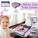 COOLBEBE Airplane Tray Table Cover, Foldable Travel Tray Cover for Toddlers 1-3, Universal Fit for Airplane, Car Seat, High Chair, Machine Washable, Mermaid