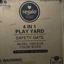 Regalo Safety 192" Super Wide Baby Gate & Play Yard, 2-in-1 Convertible Extra Wide Safety Barrier, Hardware Mounted for Toddlers & Pets, Tested & Safe for 30 Years, American Designed & Owned, Black