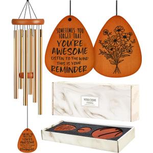 Birthday Friendship Gifts for Women Men Friends, 35" Wind Chimes Distance Best Friend Thank You Gifts