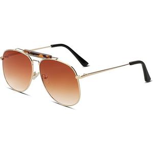  Unique Retro Sunglasses for Womens Mens Double Bridge Aviator Sunglasses