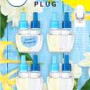 Febreze Plug In Air Freshener, Odor-Fighting Scented Oil Refill, Air Fresheners for Home and Bathroom and Kitchen, Long Lasting for Strong Odors, Jasmine & Honeysuckle Scent, 0.87oz Refills, 4 Count