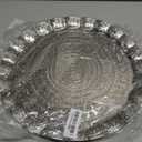 Serving Tray, Coffee Tea Serving Metal Wavy Round Tray 14''(Inches) | Mr Zoni (Silver)