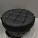 Low Roller Seat Low Height Rolling Stool PU Leather Rolling Stool, Modern Rolling Chair for Home Office Garage Shop
