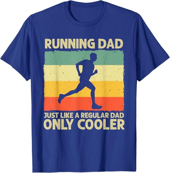 Funny Running for Men Dad Marathon Runner Coach Marathoner T-Shirt Small, Royal Blue