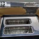 Dualit Design Series 2 Slice Toaster | Polished Stainless Steel with Black Trim | Extra-Wide Slots – Peek and Pop Function – Patented Perfect Toast Technology 