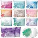 Reginary 10 Set Christian Gift for Women Bulk Mother's Day Religious Gifts 10 Canvas Makeup Bag 10 Bible Verse Compact Mirror Church Mother's Day Inspirational Gifts(Watercolor,Spanish Style)