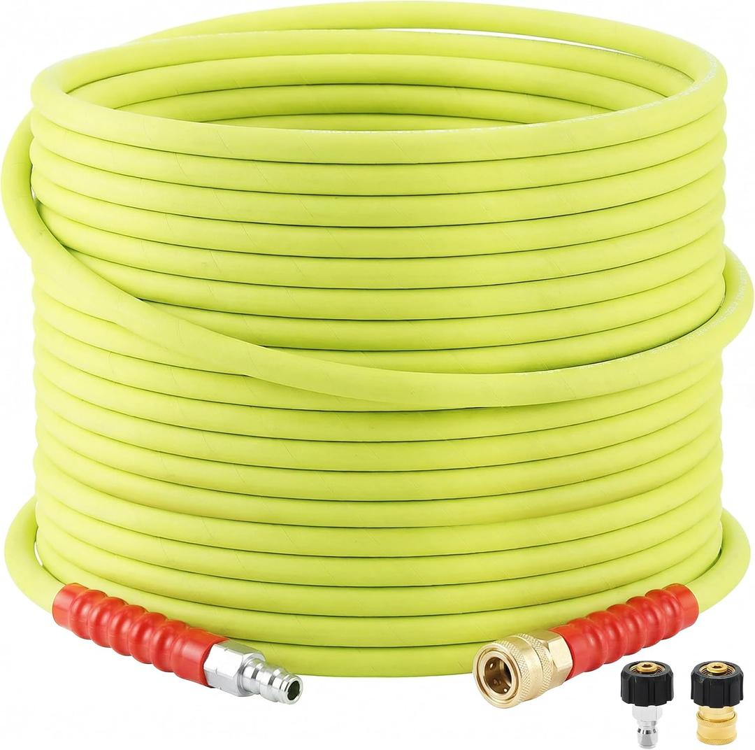 M MINGLE Pressure Washer Hose 100 FT x 3/8" - Replacement Power Wash Hose
