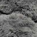Bedsure Calming Dog Bed for Medium Dogs - Donut Washable Medium Pet Bed, 30 inches Anti-Slip Round Fluffy Plush Faux Fur Cat Bed, Fits up to 45 lbs Pets, Dark Grey