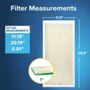 Filtrete 11.5x29.5x1 AC Furnace Air Filter, MERV 8, MPR 700, Tough on Pollen, Easy on Airflow, 3-Month Pleated 1-Inch Electrostatic Air Cleaning Filter, 4-Pack (Actual Size 11.19 x 29.19 x 0.81 in)